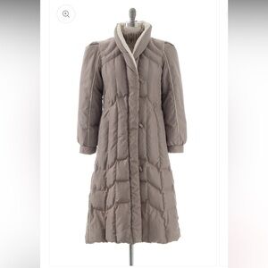 Women's Long Quilted Coat - Brown